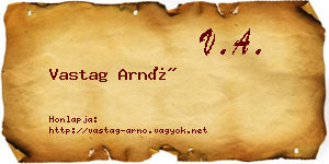 Vastag Arnó névjegykártya